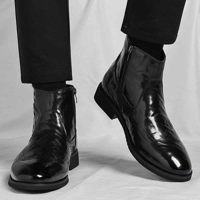 Men'S Shoes Business Casual - Men Chelsea Boots Soft Leather High