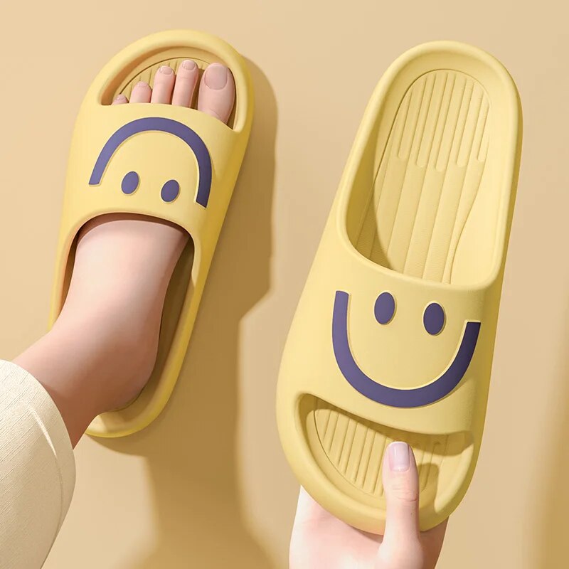 Men Shoes On Sale - Smiley Face Cloud Slippers Women Men