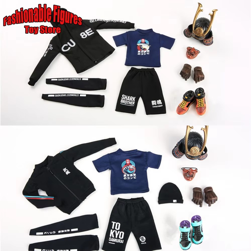 Men Shoes Models - 1/6 Men Soldier Samurai Helmet Shirt