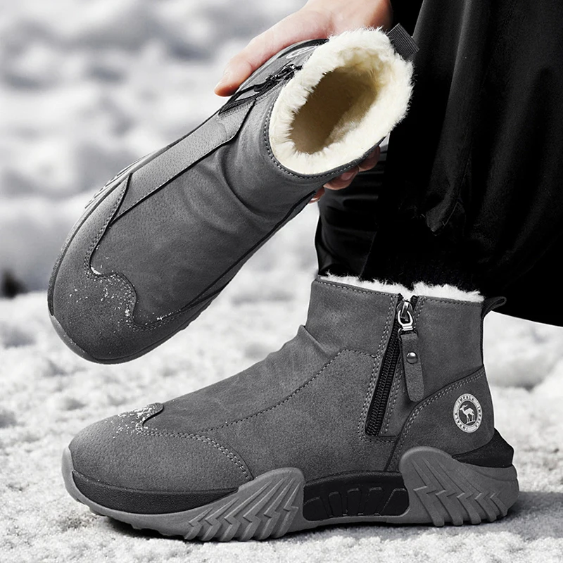 Men'S Shoes For Running - Winter Snow Boots Non Slip Casual