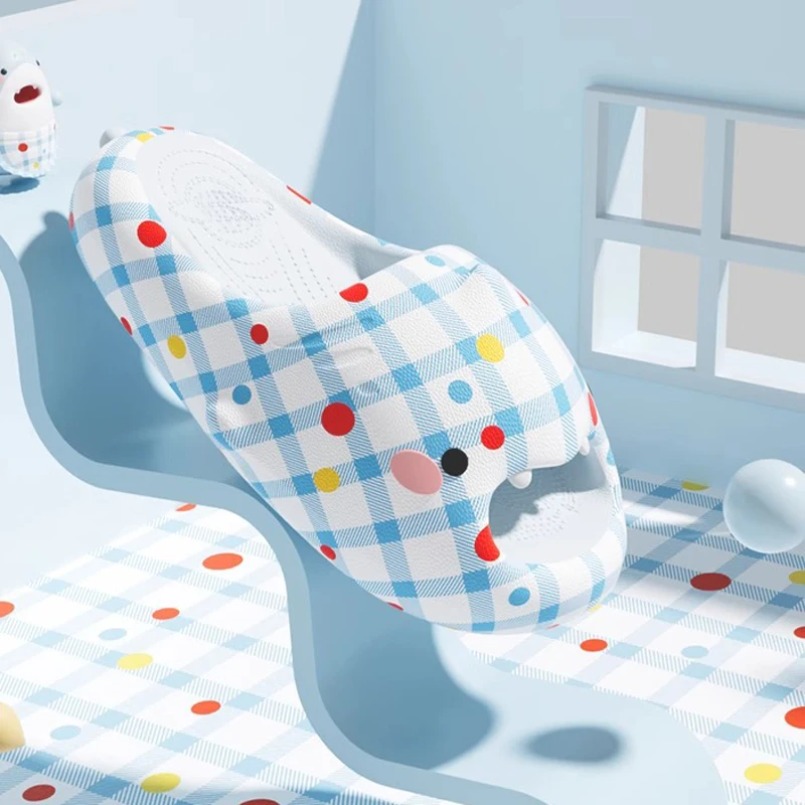 Shark Slippers Men Plaid Dot S - đánh giá và giá Men'S Shoes Cloud