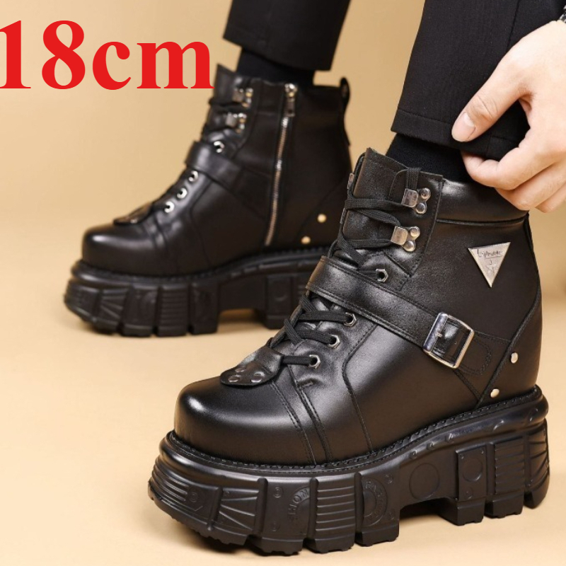 Genuine Leather Motorcycle Boo - đánh giá và giá Men'S Shoes No Laces