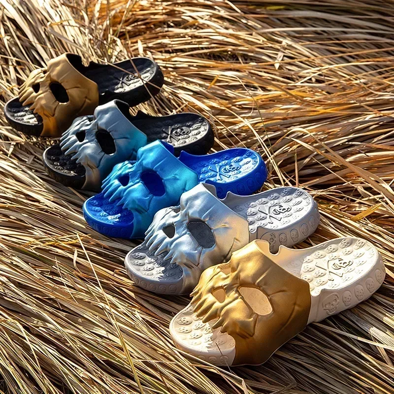 Summer Men Skull Slipper Y2k C - đánh giá và giá Men'S Shoes Cloud