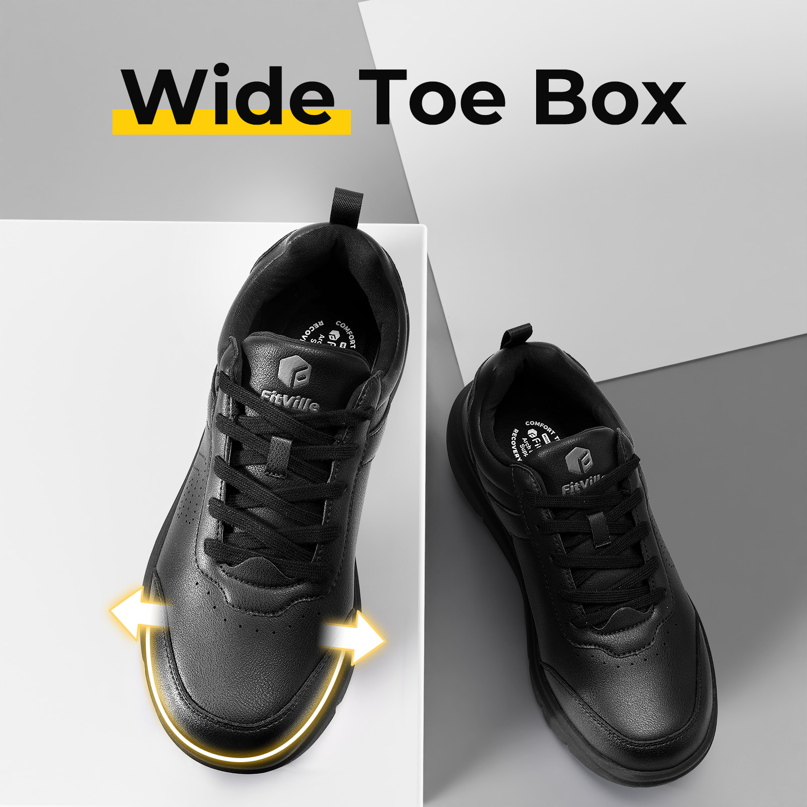 FitVille Men's Casual Leather  - đánh giá và giá Men'S Shoes For Wide Feet
